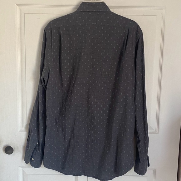Polo‎ Ralph Lauren Men’s Gray Button Up shirt Diamond pattern Medium M geometric - Picture 3 of 5